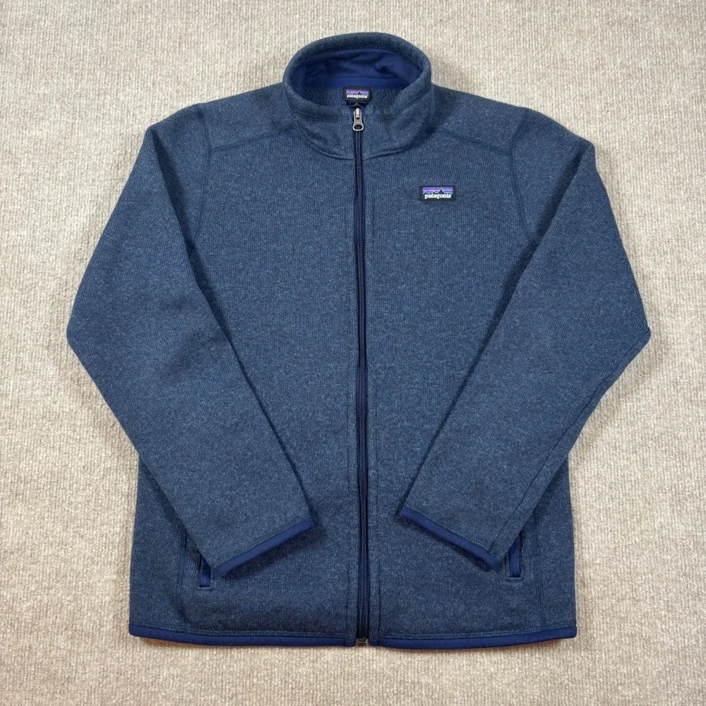 Patagonia Navy Blue Better Sweater Full‎ Zip Jacket Youth Size XL 65731